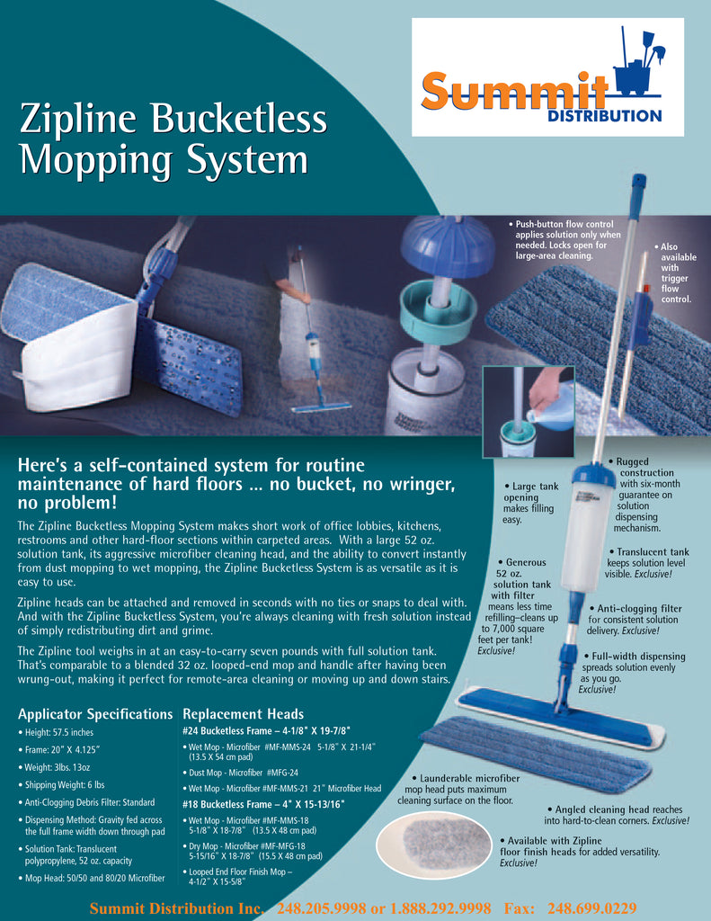 Zipline II Bucketless Mopping System | Summit Distribution and Cleaning ...